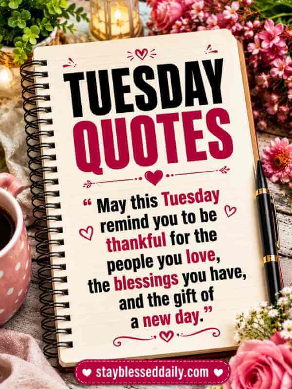 Short Tuesday Blessings Quotes