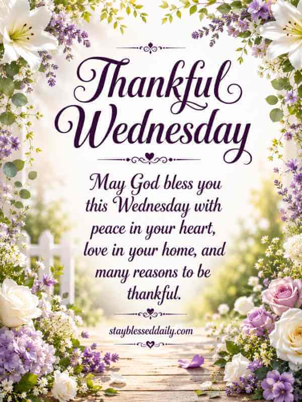 Positive Wednesday blessings and prayers from gift of god to receive 