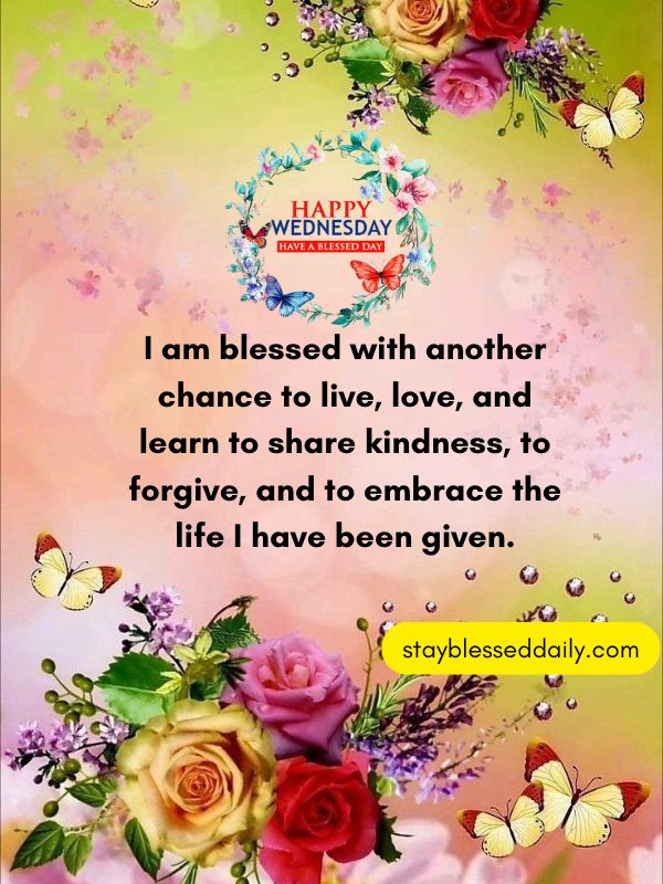 Positive Thankful Wednesday Blessings
