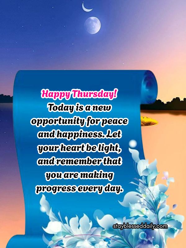 thursday blessings - Let your heart be light