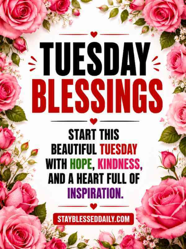 Inspirational Good Morning Tuesday Blessings - Let Tuesday Morning be proof of that.