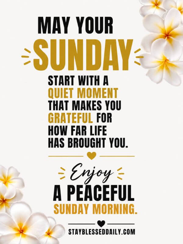 Inspirational Sunday Morning Blessings