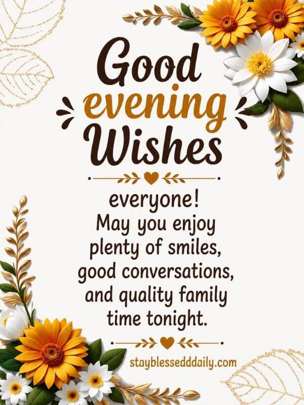 Good evening wishes image for loved ones and family