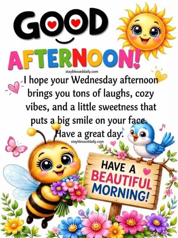 Sometimes, I love sending a little love, kindness, and joy your way. Enjoy a safe, peaceful, and super blessed Wednesday afternoon! Image for loved ones