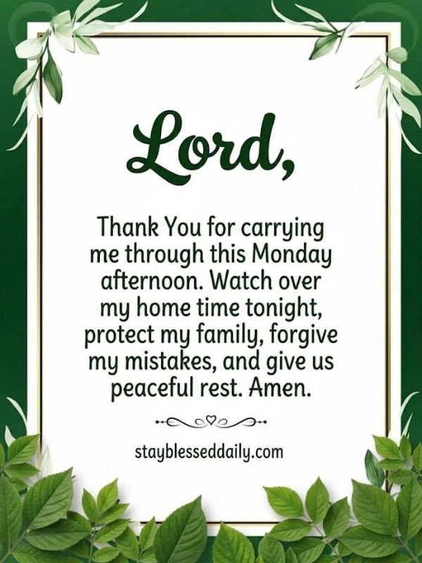 Powerful Monday Afternoon Prayers image