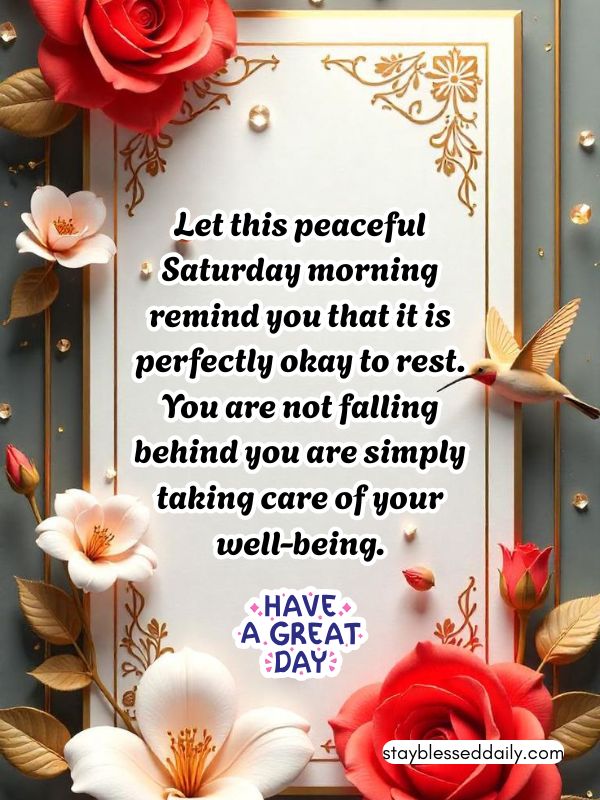 Morning Blessings to Start Your Saturday Right