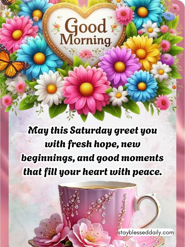 Good Morning Saturday Blessings for a Great Weekend