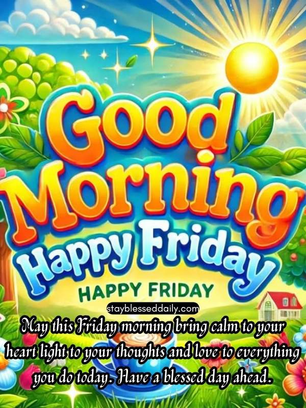 120+ Good Morning Friday Blessings, Images and Prayers