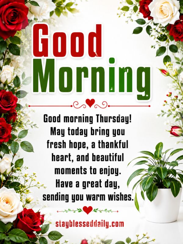 200+ Good Morning Thursday Blessings for A Joyful Day