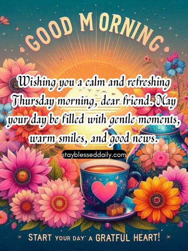 Thursday Morning Blessings for Friends and Family