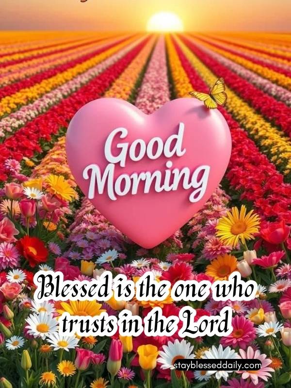 Bible Verses and Scriptural Blessings for Wednesday - Blessed is the one who trusts in the Lord
