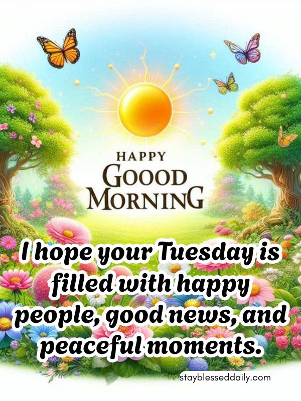 Happy Tuesday Morning Blessings for a Happy Start