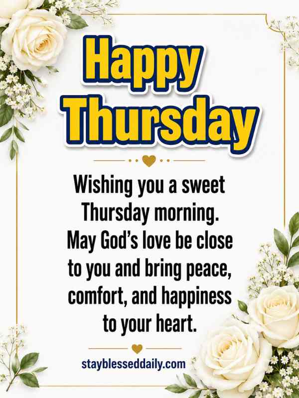 210+ Sweet Thursday Blessings, Greetings with Images